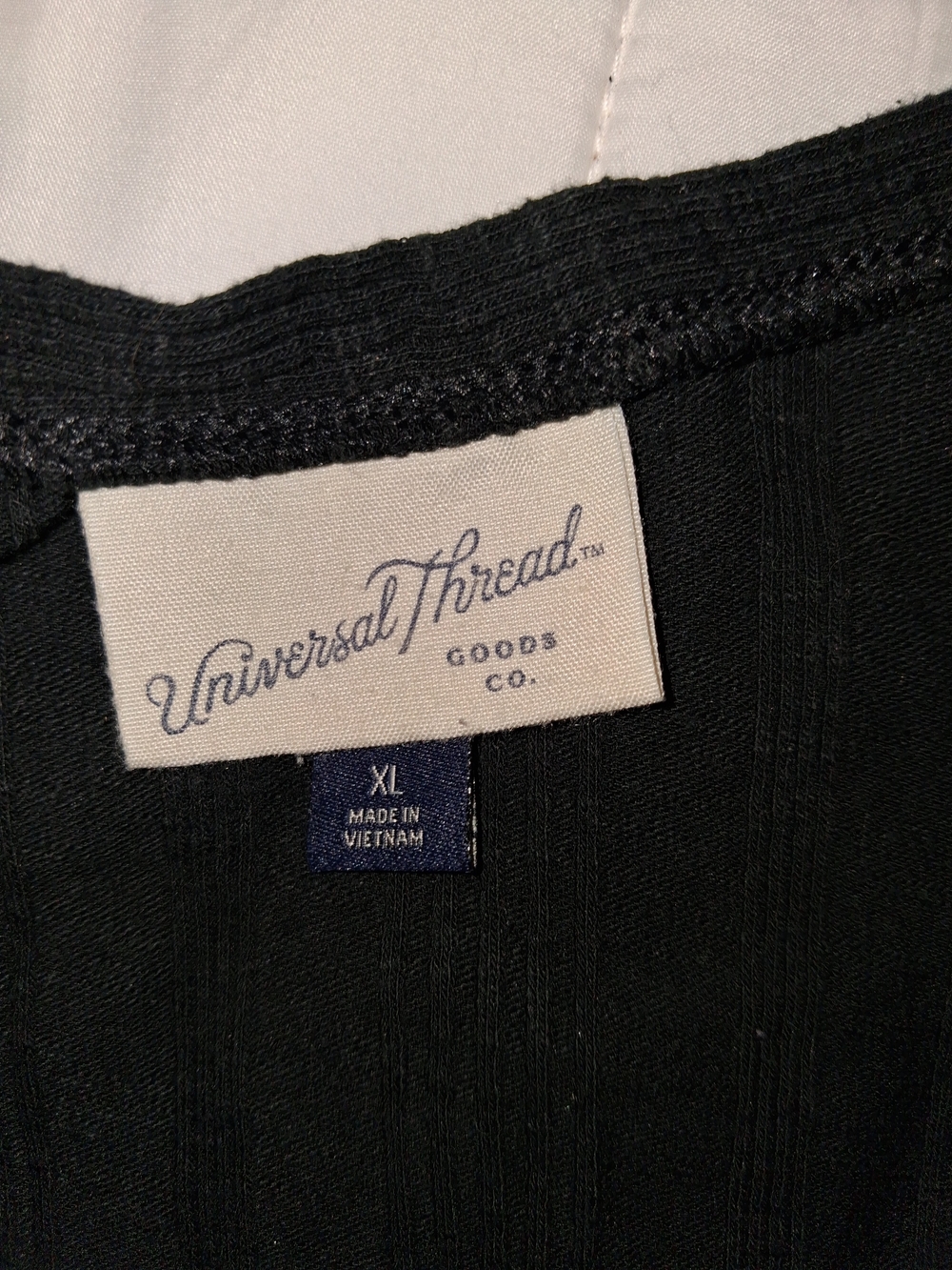 Universal Thread Black Button-Down Ribbed Tank - Picture 2 of 2